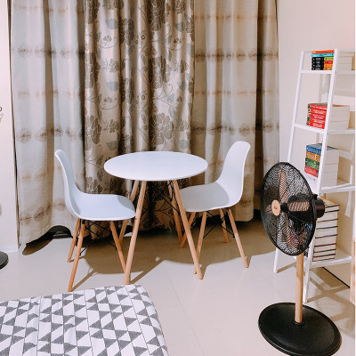 Bàn café hình tròn chân gỗ cách điệu ECOFURNIX BG215