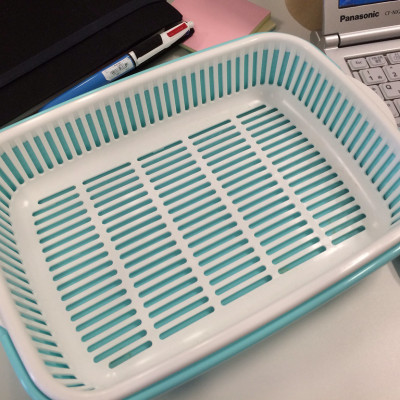 Combo bộ khay đựng rau củ Nakaya có chậu lót phía dưới ( hình tròn & hình chữ nhật )- Hàng nội địa Nhật Bản