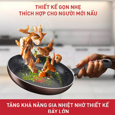 Chảo xào Tefal Day By Day (26cm/28cm) - Hàng chính hãng