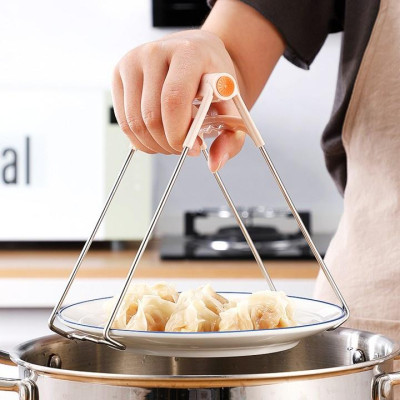 Bộ dụng cụ 6 món kẹp gắp đồ nóng găng tay bắc nồi miếng rửa chén silicon - giao mầu ngẫu nhiên