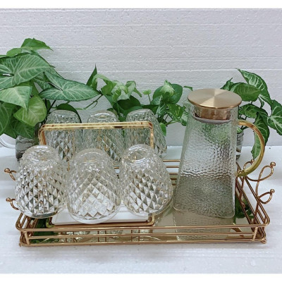 SET BÌNH, CỐC THỦY TINH, KHAY VÀ GIÁ ÚP CỐC