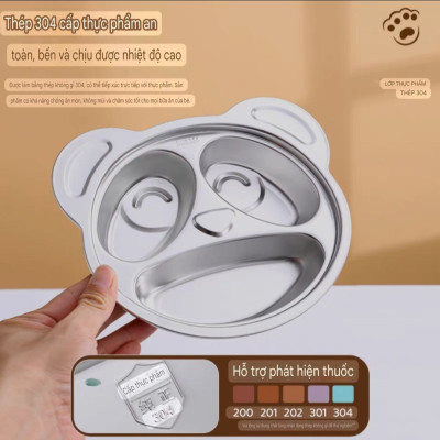 KHAY ĂN DẶM INOX 304 – NHIỀU HÌNH DỄ THƯƠNG CHO BÉ YÊU