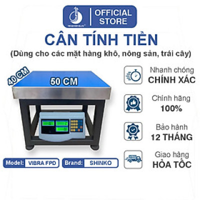 Cân Điện Tử Tính Tiền Vibra FPD - Mặt Bàn Cân 400X500MM