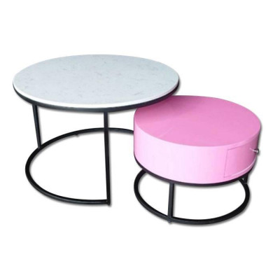 [Trả góp 0%] Bàn trà Acerra 1 thanh trắng IBIE nhiều tùy chọn