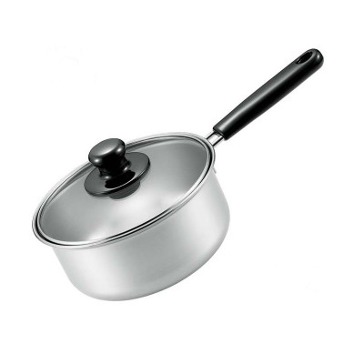 Nồi inox có tay cầm Tsubame 18cm, tặng kèm set 03 miếng mút rửa xoong nồi - nội địa Nhật Bản