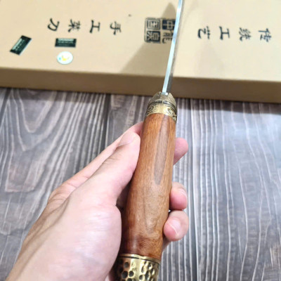 DAO BẾP - DAO THÁI CHẶT HOA VĂN HỔ MÃ A4 DT150 NT topcomshop vn