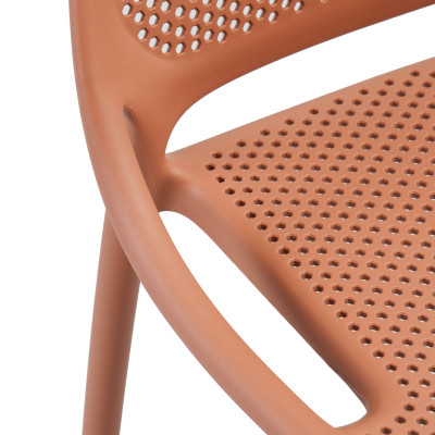 Ghế nhựa đúc liền khối tựa lưng dạng lưới