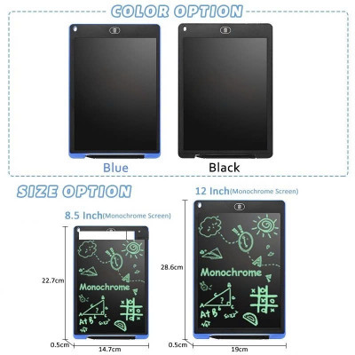 Bảng Viết Cảm Ứng Điện Tử 3D Đa Sắc 12 Inch Thông Minh Tự Xóa Dành Cho Bé - Bảng Vẽ Đồ Họa Bút Dạy Học LCD Xanh Dương