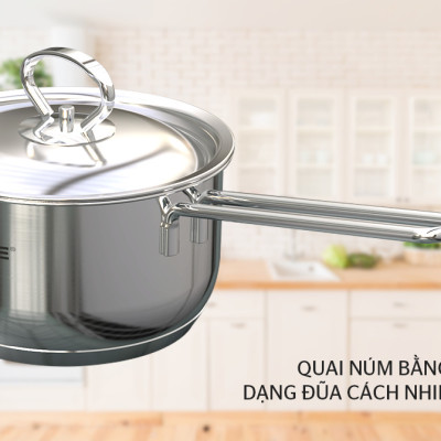 Bộ nồi chảo inox 5 đáy Sunhouse SHG995