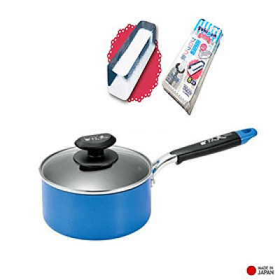 Combo nồi chống dính cao cấp 5 lớp đáy từ Show-A 1.6L + khay làm đá 8 viên - made in Japan