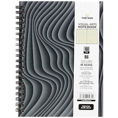 Sổ Lò Xo Bìa Cứng Visual Arts B6 - Kẻ Ngang - 160 Trang 80gsm - The Sun 04