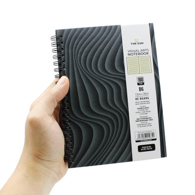 Sổ Lò Xo Bìa Cứng Visual Arts B6 - Kẻ Ngang - 160 Trang 80gsm - The Sun 04