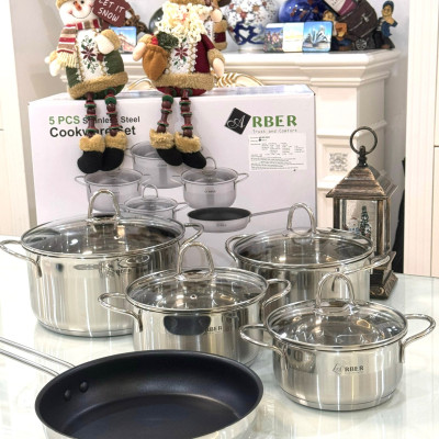 Bộ nồi inox 5 món SALMON hàng chính hãng