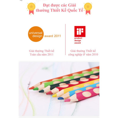 Bộ 6 cây bút chì màu STABILO EASYcolors, thuận tay trái (CLE33L/6) - Xanh dương (405)