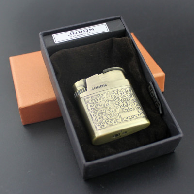Vỏ Hột Quẹt Bật Lửa Gas Jobon ZB-318 Thiết Kế Đẹp Độc Lạ Họa Tiết Hoa Văn Cổ Sang Trọng - Dùng Gas Đá Cao Cấp