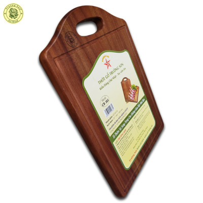 Thớt Gỗ Xà Cừ Kiểu Dáng Chữ Nhật CB385 ( 38.5 x 26.5 x 2 cm ) - Đồ Gỗ Nhà Bếp Thương Hiệu Trường Sơn