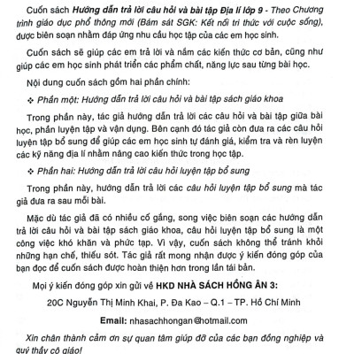 Hướng Dẫn Trả Lời Câu Hỏi Và Bài Tập Địa Lí 9 (Bám Sát SGK Kết Nối Tri Thức Với Cuộc Sống) - HA