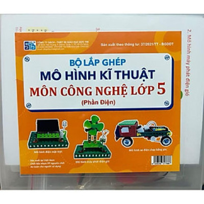 Sách - Bộ lắp ghép mô hình kĩ thuật môn công nghệ lớp 5 ( Phần điện )