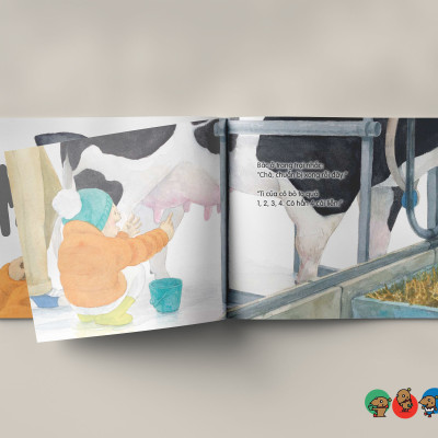 Truyện Ehon bé 3-4-5 tuổi - Uống sữa với lòng biết ơn