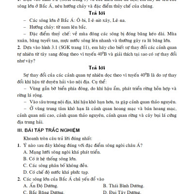 Giải Bài Tập Địa Lí 8 - KV