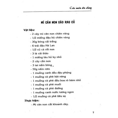 Sách - Các Món Ăn Chay - Việt Thư