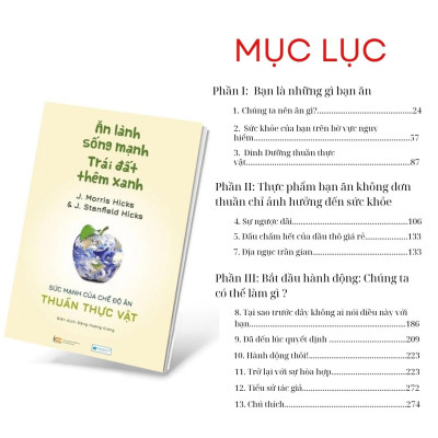 Sách Ăn lành sống mạnh, trái đất thêm xanh + Quà tặng túi thơm 