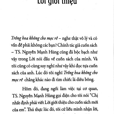 Trồng Hoa Không Cho Mọc Rễ (Tái Bản)