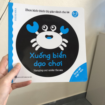 1 Cuốn Trong Trọn Bộ 6 Cuốn Ehon  Kích Thích Thị Giác cho bé Song Ngữ Việt Anh - In mực chiết xuất tự nhiên - Chất liệu giấy ảnh chịu nước, chống thấm nước - Bé gặm nhấm không rách