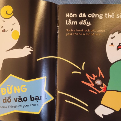 Sách Ehon Miu Bé Nhỏ Phần 3 Song Ngữ - Đừng Ném Đồ Nhé Song Ngữ