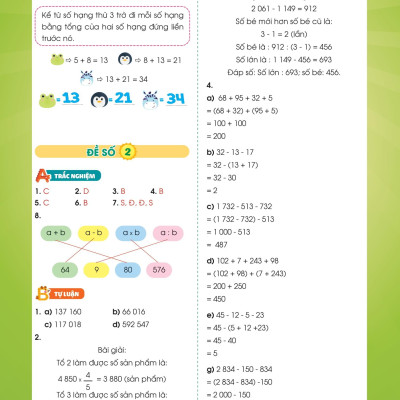 Sách - Phiếu Ôn Hè Toán Lớp 4