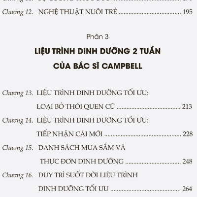 Liệu trình dinh dưỡng tối ưu_The Campbell Plan
