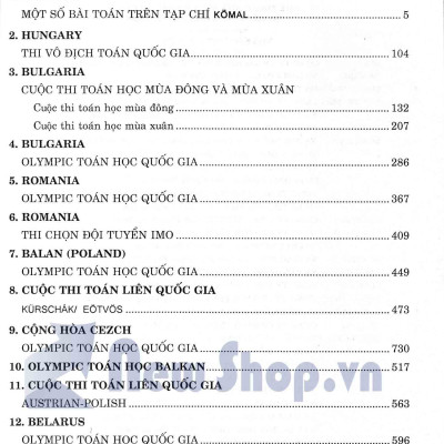 Tuyển Tập Olympic Toán Học Tại Các Nước Đông Âu (Tái Bản)