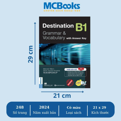 Sách - Destination Grammar & Vocabulary B1, B2, C1 & C2 - Kèm Đáp Án - MCBooks
