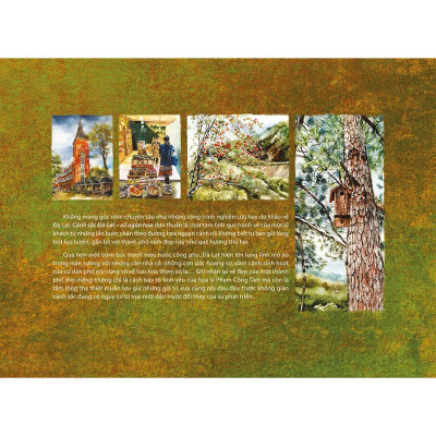 Cảnh Sắc Đà Lạt Xứ Ngàn Hoa - Tranh Và Ký Họa (Bìa Cứng) (Sách Màu)