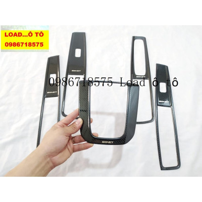 Ốp Nội Thất Carbon Xe KIA SONET 2022-2023 Mẫu Vân Carbon Cao Cấp