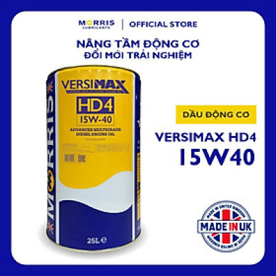 Dầu Nhớt Cao Cấp Cho Động Cơ Xăng và Diesel - Morris Lubricants Versimax HD4 15W-40 / Xô 25L