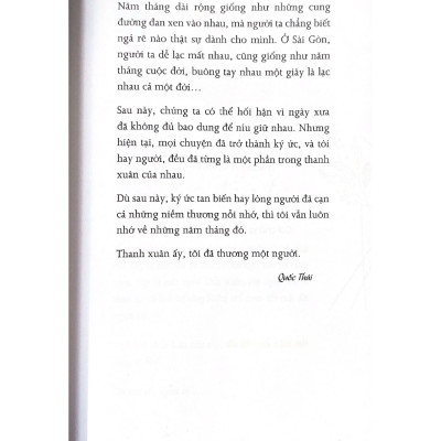 Thanh Xuân Ấy Tôi Đã Thương Một Người