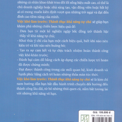 Việc khó làm trước - Thành thực khả năng tự chủ