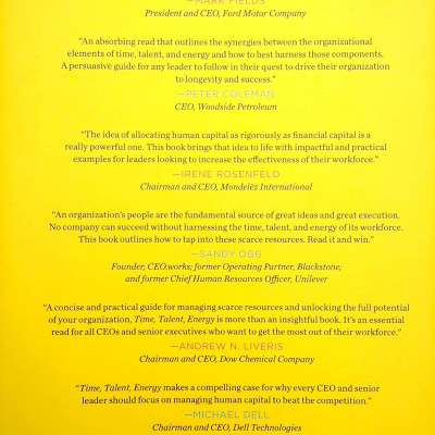 Time, Talent, Energy