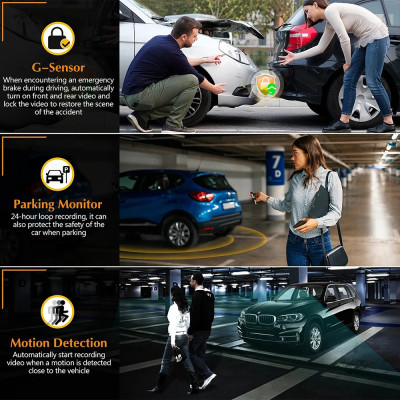 Camera Hành Trình 2 Mắt X01 FHD 1080P 30fps IR Ghi Hình Trước Và Trong Xe