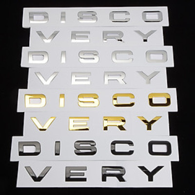 Tem DISCOVERY chữ nổi dán trang trí nắp CAPO ô tô