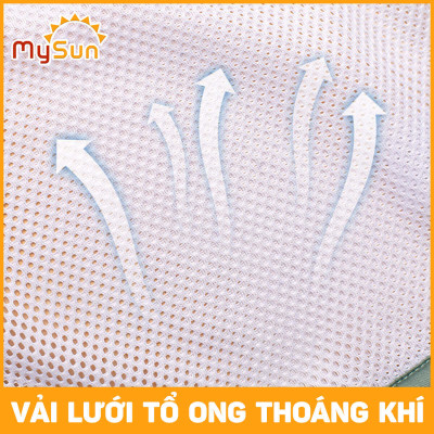 Điệu địu vải cho em bé sơ sinh 4 tư thế có đỡ cổ đa năng an toàn 1 2 3 4 5 6 12 tháng tuổi MySun
