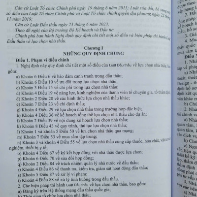Sách Luật Đấu Thầu sửa đổi, bổ sung và Văn Bản Hướng Dẫn Thi Hành - V2535D