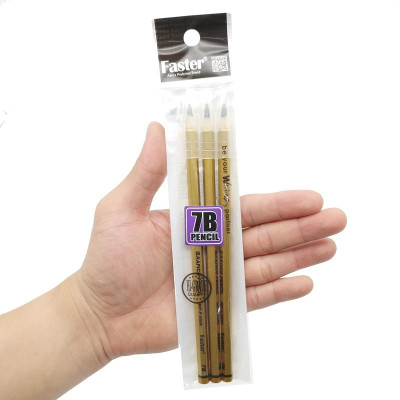 Vỉ 3 Bút Chì Gỗ Grafico 7B - Faster WP-VP-99907B-3