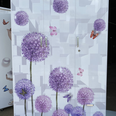 Tủ nhựa đài loan 3 cánh 2 học cao 1m8 hình 3D hoa Bồ Công Anh