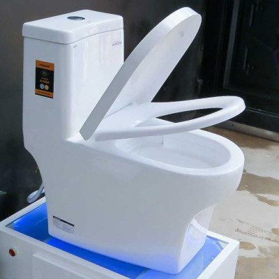 Bồn cầu 1 khối cao cấp tiêu chuẩn xuất Châu Âu, men Nano tuyết bóng sáng, nắp đóng siêu êm, 2 chế độ xả Eurolife EL-LUX 033 (Trắng)