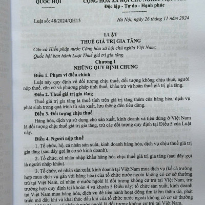 Sách Luật Thuế - Thuế Giá Trị Gia Tăng, Thu Nhập Doanh Nghiệp, Thuế Thu Nhập Cá Nhân (V2619T)