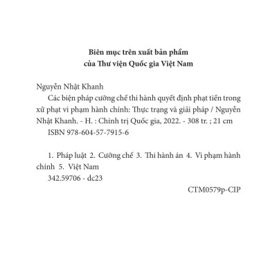 Các Biện Pháp Cưỡng Chế Thi Hành Quyết Định Phạt Tiền Trong Xử Phạt Vi Phạm Hành Chính: Thực Trạng Và Giải Pháp