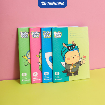 [TẶNG 01 CUỐN] Combo 5 Tập học sinh 96 trang 4 ô ly vuông 2mm 100gsm NB-124 Thiên Long - Mẫu ngẫu nhiên