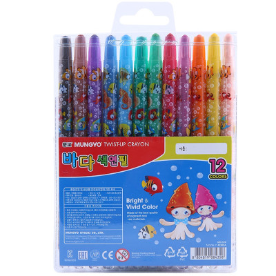 Bút Sáp Vặn 12 Màu Mungyo MTC-12